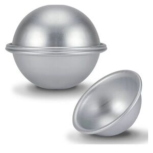 6 Pcs DIY Metal Bath Bomb Molds, Set of 3